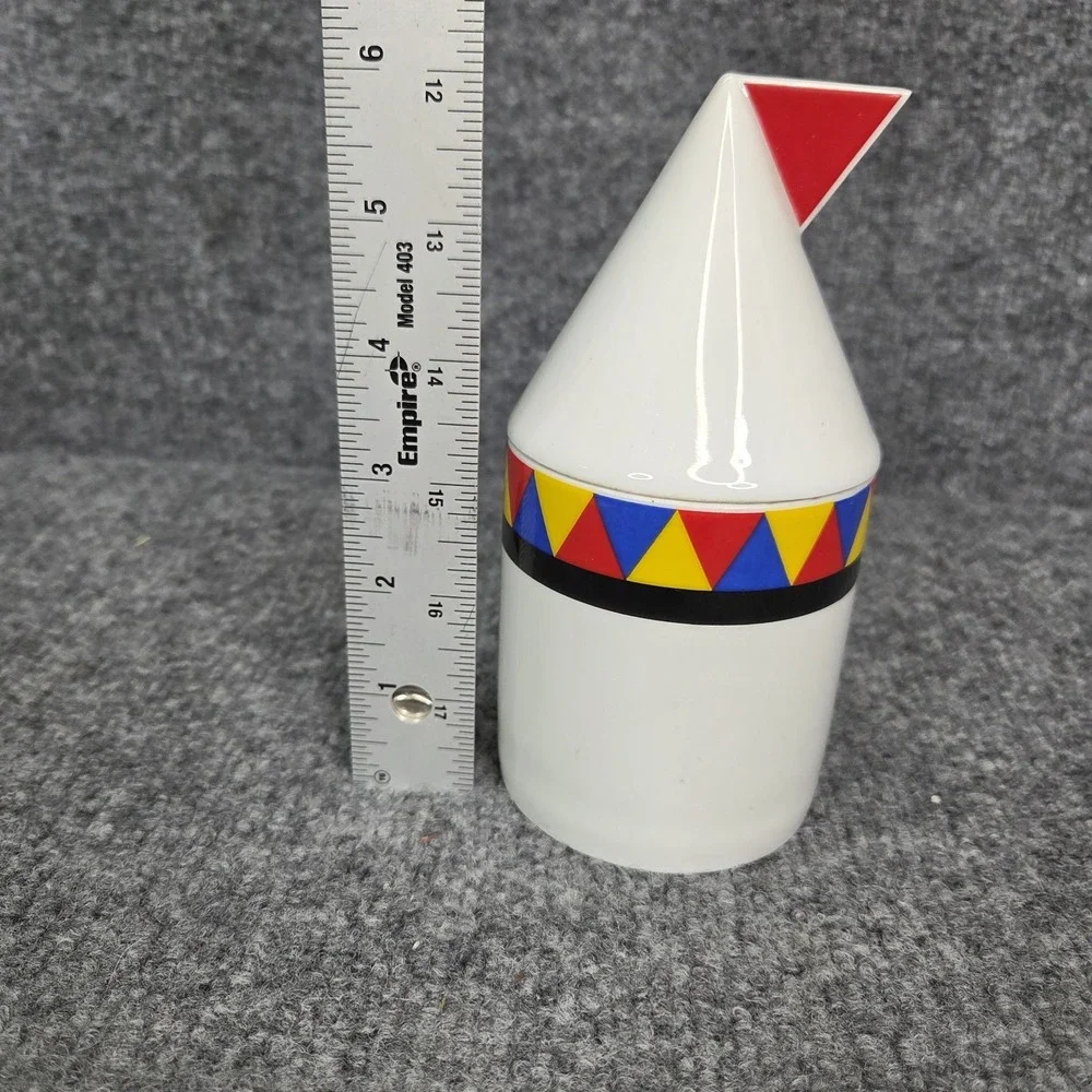 Thomas Atelier Collection‎ Postmodern MEMPHIS Milano Art Porcelain Jar Lid Retro